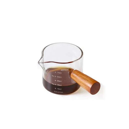 Wood Handle Glass Measuring Cup